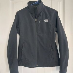Womens soft shell north face jacket black size small